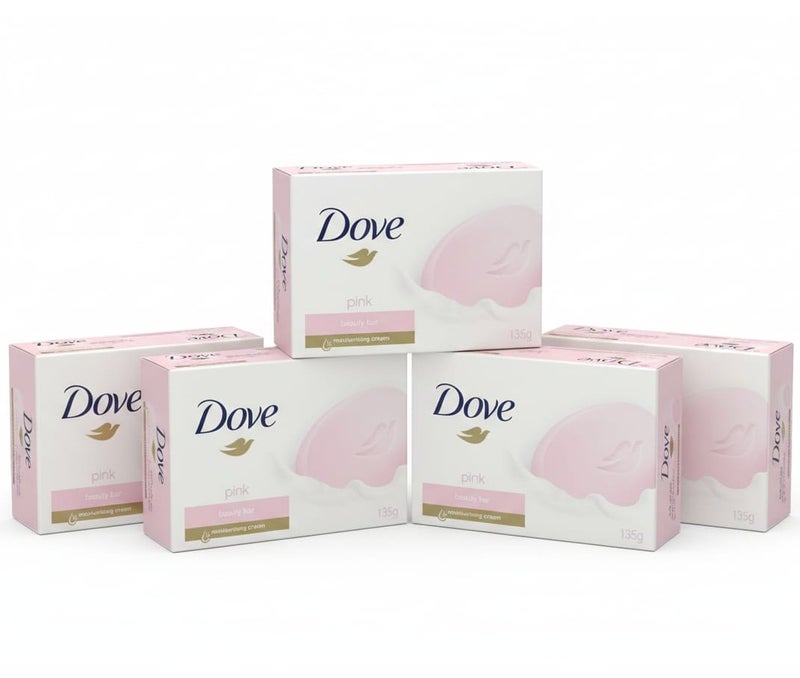 Dove Beauty Bar Pink 125g with 1/4 Moisturizing Cream 5pcs